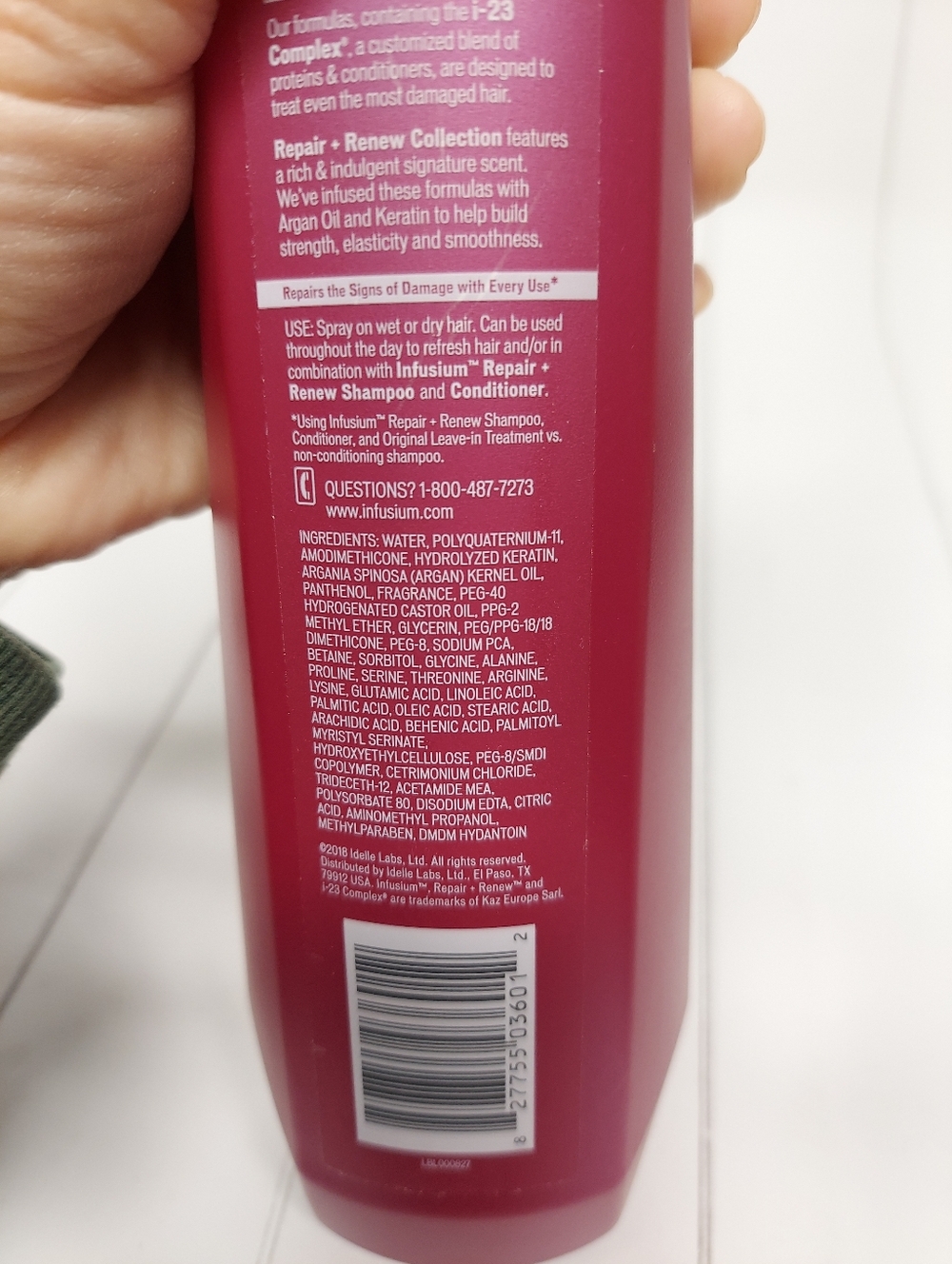 NEW Infusium Repair Renew Leave in Treatment Argan Oil Keratin Spray 13floz - Picture 4 of 5